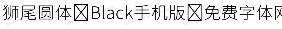 狮尾圆体 Black手机版字体转换